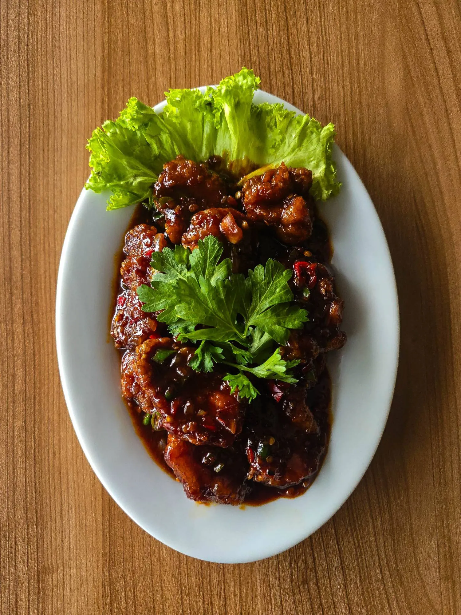 Cheong Cheng fish with fresh greens