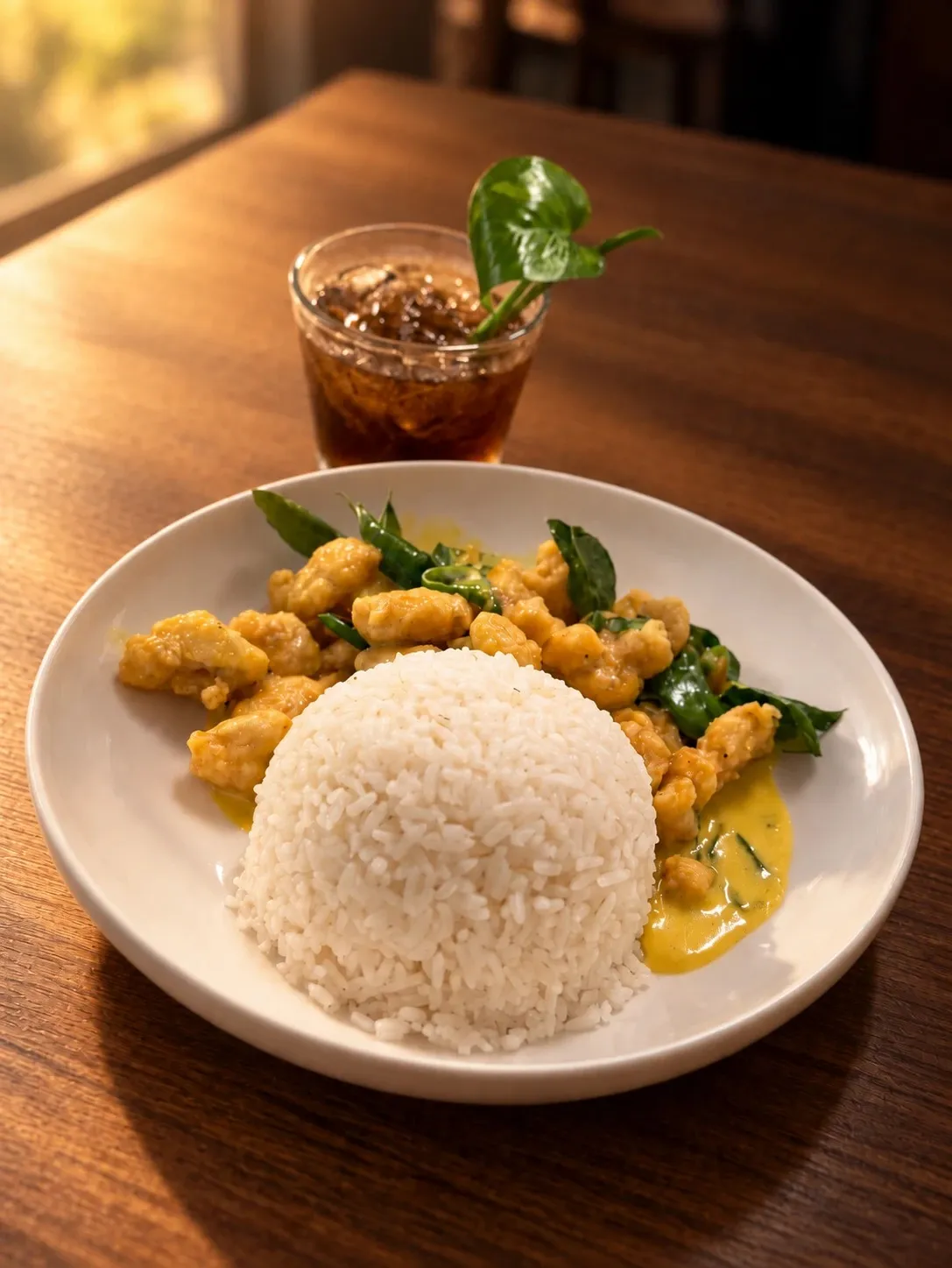 Rice with buttermilk chicken